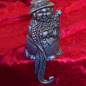 Silver Snowman Holiday Decor